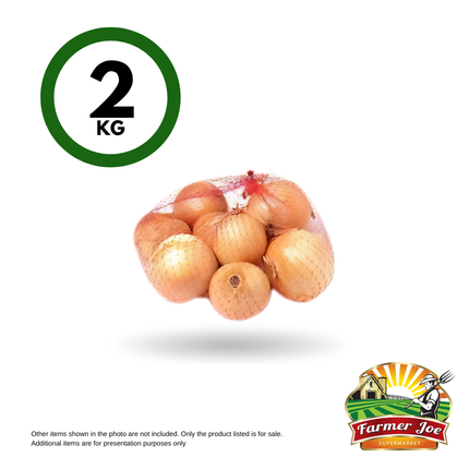 Onions Repack 2kg "PICKUP FROM FARMER JOE SUPERMARKET VAITELE ONLY"