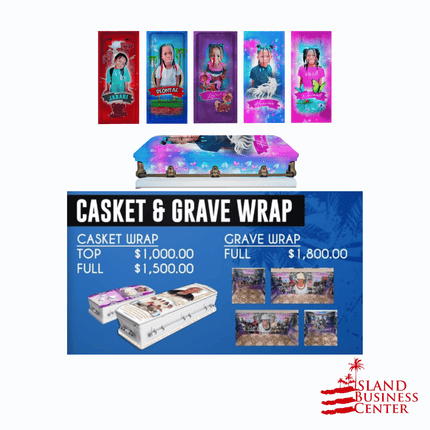 Casket & Grave Wrap "PICKUP FROM ISLAND BUSINESS CENTER at FUGALEI"