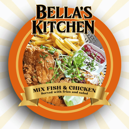 Mix Fish and Chicken with Salad "PICKUP FROM BELLAS KITCHEN, TAUESE, APIA"