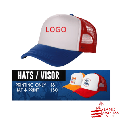 Hats / Visor "PICKUP FROM ISLAND BUSINESS CENTER at FUGALEI"