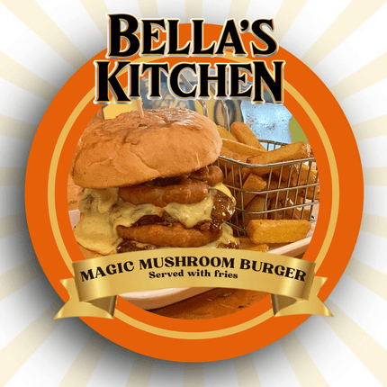 Magic Mushroom Burger "PICKUP FROM BELLAS KITCHEN, TAUESE, APIA"