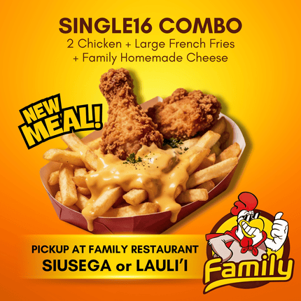 Single16 Combo (PICK UP FROM FAMILY RESTAURANT SIUSEGA OR LAULI'I ONLY)
