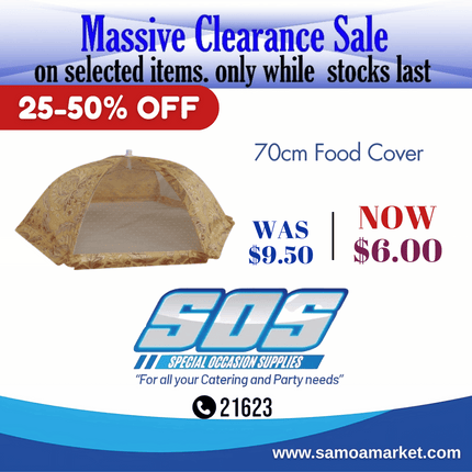 70cm Food Cover "Pick Up From S.O.S LTD, Togafuafua"