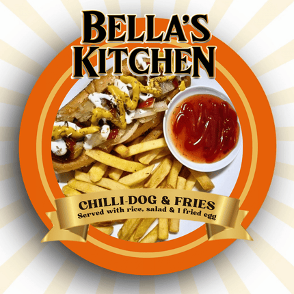 Chilli-Dog and Fries "PICKUP FROM BELLAS KITCHEN, TAUESE, APIA"