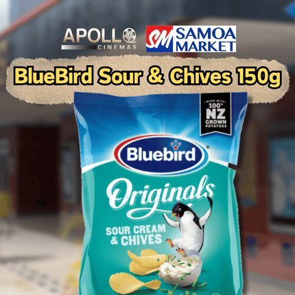 BlueBird Sour & Chives 150g - "SNACK FROM APOLLO CINEMAS"