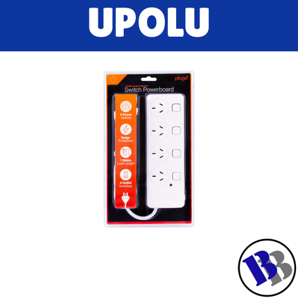 Powerboard 4 Outlet W/Overload Protection Standard - HPM - "PICK UP AT BLUEBIRD LUMBER HARDWARE UPOLU ONLY"