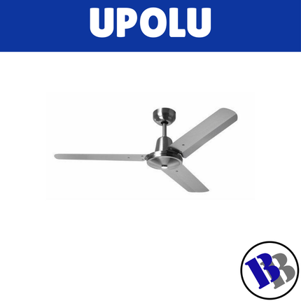 HPM Ceiling Fan 3 Blade Stainless Steel 1220mm {48} #CF12HBS - "PICK UP AT BLUEBIRD LUMBER HARDWARE UPOLU ONLY"