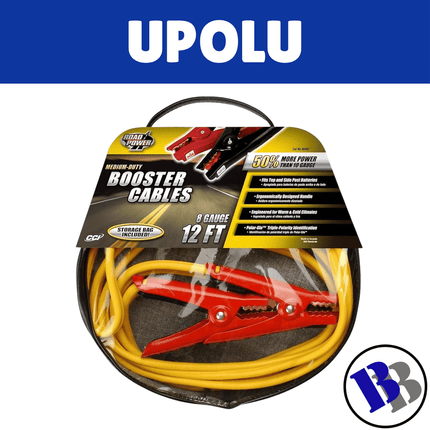 Booster Cable 8 gauge x 12ft Road Power - "PICKUP FROM BLUEBIRD LUMBER & HARDWARE"
