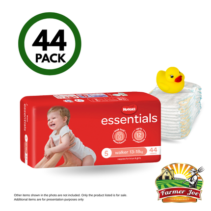 Huggies Essential Diapers Walker Size 5 - 44Pkt "PICK UP AT FARMER JOE SUPERMARKET VAITELE ONLY"