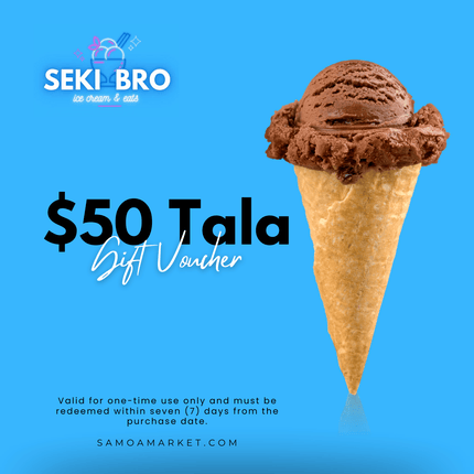 Seki Bro $50 Tala Voucher "PICK UP FROM SEKI BRO, FUGALEI"