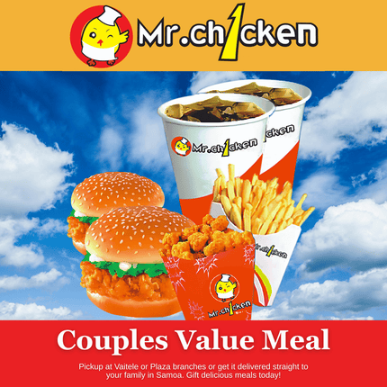 Couples Value Meal "PICKUP FROM MR. CHICKEN PLAZA, VAITELE or PUIPA'A"
