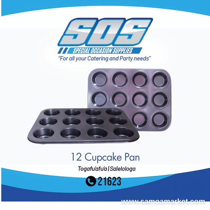 12 Cupcake Pan "Pick Up From S.O.S LTD, Togafuafua"