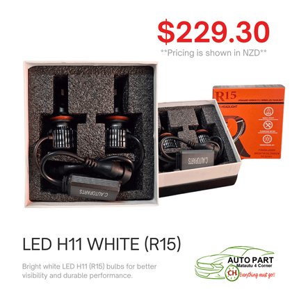 LED H11 WHITE (R15) "PICKUP FROM AUTO PARTS, MATAUTU"