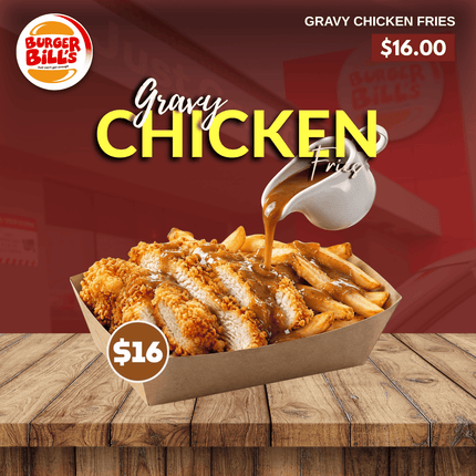 Gravy Chicken Fries "PICKUP FROM BURGER BILLS VAITELE ONLY"