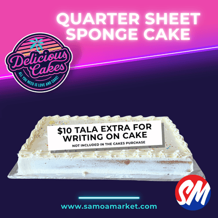 Quarter Sheet Sponge Cake "PICK UP FROM DELICIOUS CAKES, LEPEA"
