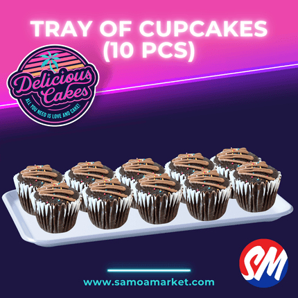 Tray of Cupcakes (10 Pcs) "PICK UP FROM DELICIOUS CAKES, LEPEA"