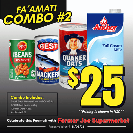 Faamati Combo #2 "PICKUP FROM FARMER JOE SUPERMARKET FUGALEI ONLY"