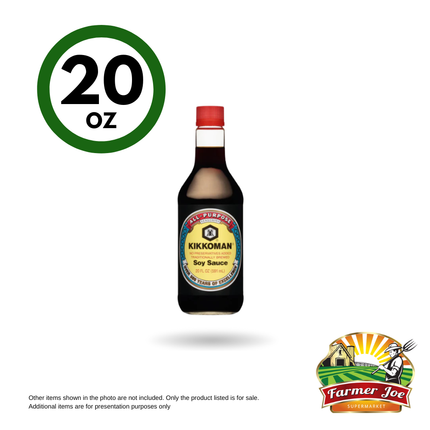 Kikkoman Soy Sauce 20oz "PICKUP FROM FARMER JOE SUPERMARKET VAITELE ONLY"