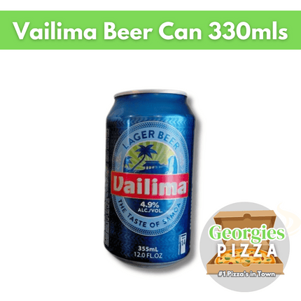 Vailima Beer Can 330mls 21+ Only “PICKUP FROM GEORGIES PIZZA TAUFUSI”