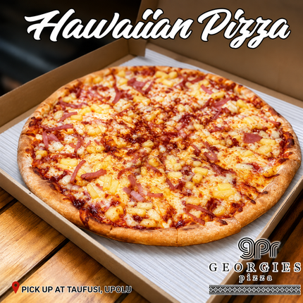 Hawaiian Pizza “PICKUP FROM GEORGIES PIZZA TAUFUSI, UPOLU”