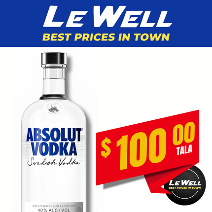 ABSOLUT ORIGINAL 1LTR (PICK UP FROM LE WELL COMPANY SAVALALO ONLY)