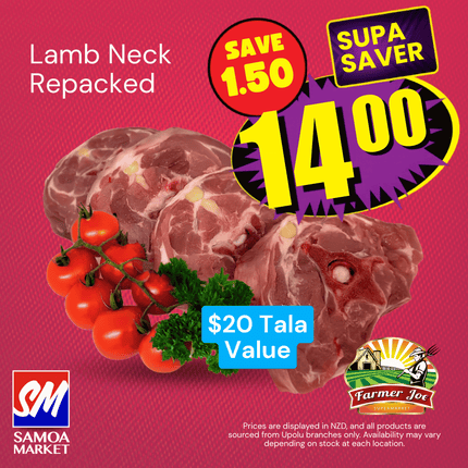 SUPASAVER! Lamb Neck Repacked $20 Tala Value "PICKUP FROM FARMER JOE SUPERMARKET VAITELE ONLY"