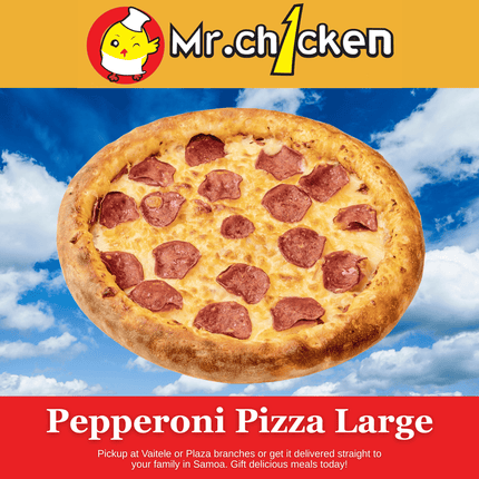 Pepperoni Pizza (LARGE) "PICKUP FROM MR. CHICKEN PLAZA or VAITELE"