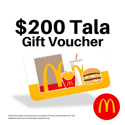 Gift Voucher - $200 Tala worth of food at McDonald's, Apia