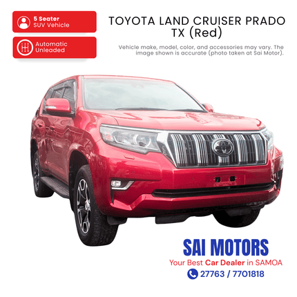 Toyota Land Cruiser Prado TX (Red) "PICKUP FROM SAI MOTOR AT TAUFUSI"