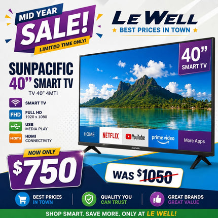 SUNPACIFIC 40 Smart TV (PICK UP FROM LE WELL COMPANY SAVALALO ONLY)