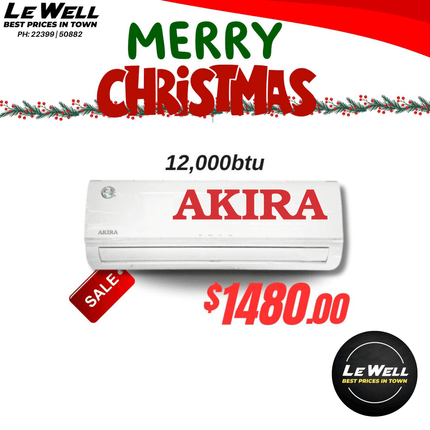 Akira Air Con Unit 12000BTU (PICK UP FROM LE WELL COMPANY SAVALALO ONLY)