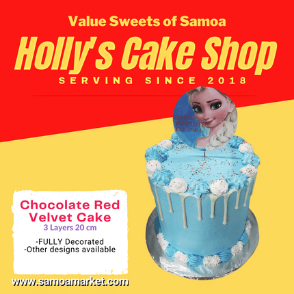 Chocolate Red Velvet - 3 layers 20cm "PICK UP AT VAITELE MARKET SHOP #R8, UPOLU"