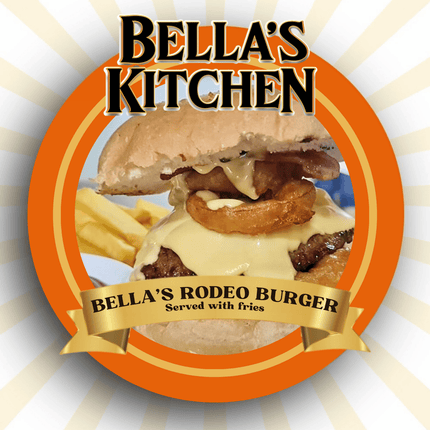 Bellas Rodeo Burger "PICKUP FROM BELLAS KITCHEN, TAUESE, APIA"