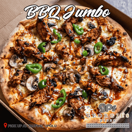 BBQ Jumbo Pizza “PICKUP FROM GEORGIES PIZZA TAUFUSI, UPOLU”