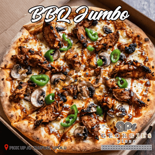 BBQ Jumbo Pizza “PICKUP FROM GEORGIES PIZZA TAUFUSI, UPOLU”