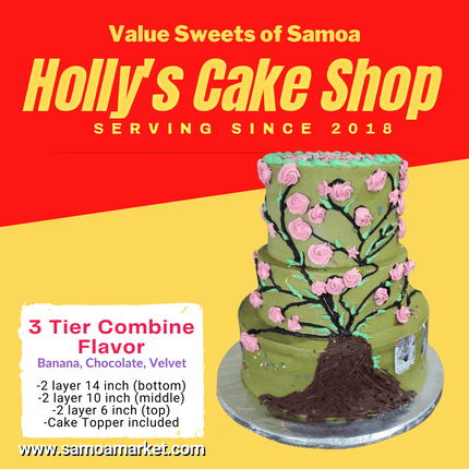 3 Tier Combine Flavor - Banana, Choc, Velvet "PICK UP AT VAITELE MARKET SHOP #R8, UPOLU