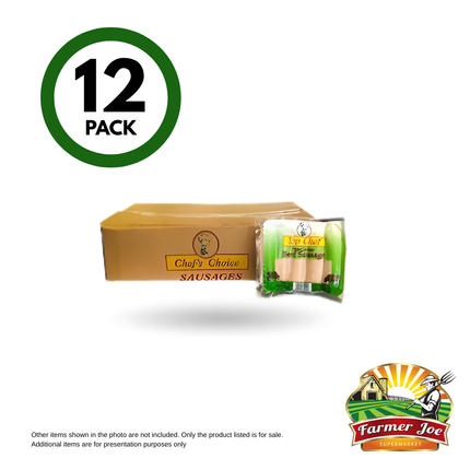 Box of Chefs Choice Precooked Sauages - Beef/Pork  "PICKUP FROM FARMER JOE SUPERMARKET VAITELE ONLY"