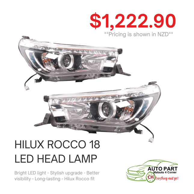 HILUX ROCCO 2018 LED HEAD LAMP "PICKUP FROM AUTO PARTS, MATAUTU"