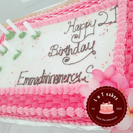 FULL Chocolate Sheet Cake (Included Decorations and Writings) "PICKUP FROM LNT CAKES - 24 hrs Notice before Pickup"