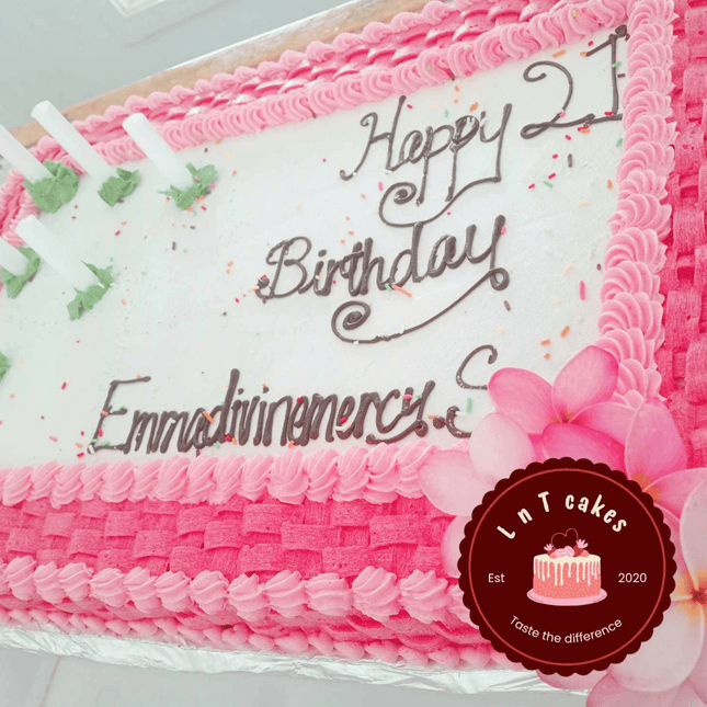 FULL Chocolate Sheet Cake (Included Decorations and Writings) "PICKUP FROM LNT CAKES - 24 hrs Notice before Pickup"