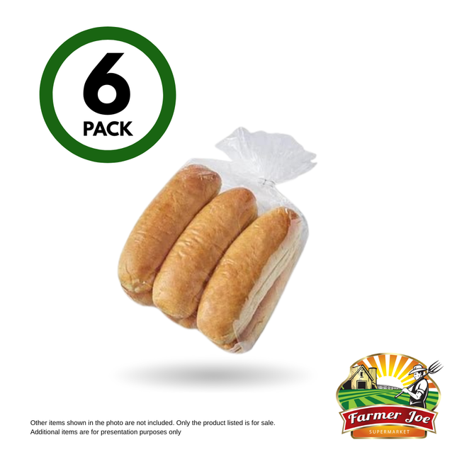 Hot Dog Buns 6 Pack "PICKUP FROM FARMER JOE SUPERMARKET VAITELE ONLY"