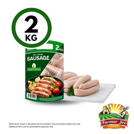 Chefs Choice Pre-Cooked Sausages 2KG Bag "PICKUP FROM FARMER JOE SUPERMARKET VAITELE ONLY"