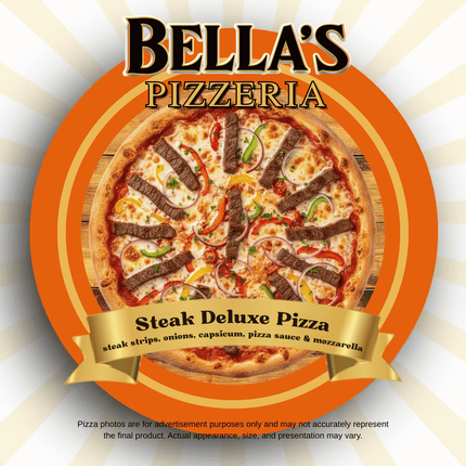 Steak Deluxe Pizza "PICKUP FROM BELLAS KITCHEN, TAUESE, APIA"