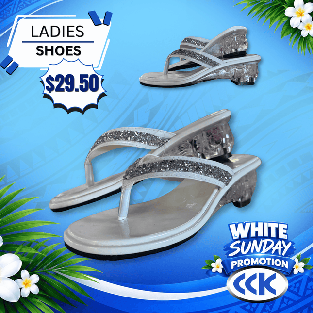 Ladies Shoes (with diamonds) "PICKUP AT CCK CLOTHING STORE SALEUFI, VAITELE or SALELOLOGA"