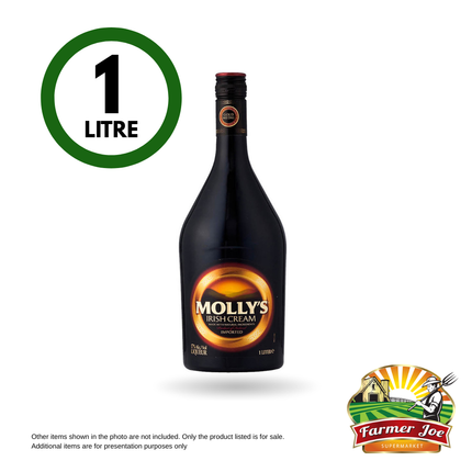 Mollys Irish Cream 1Ltr [ 21+ ONLY ] "PICKUP FROM FARMER JOE SUPERMARKET VAITELE ONLY"