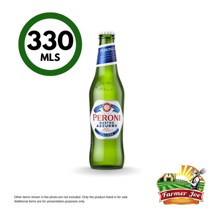 Peroni Nastro Azzurro 330mls [ 21+ ONLY ] "PICKUP FROM FARMER JOE SUPERMARKET VAITELE ONLY"