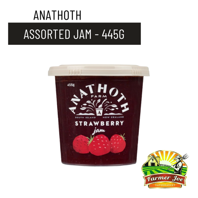 Anathoth Jam Assorted 445g - "PICKUP FROM FARMER JOE SUPERMARKET UPOLU ONLY"