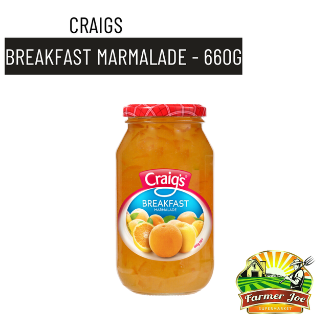 Craigs Breakfast Marmalade 660g - "PICKUP FROM FARMER JOE SUPERMARKET UPOLU ONLY"