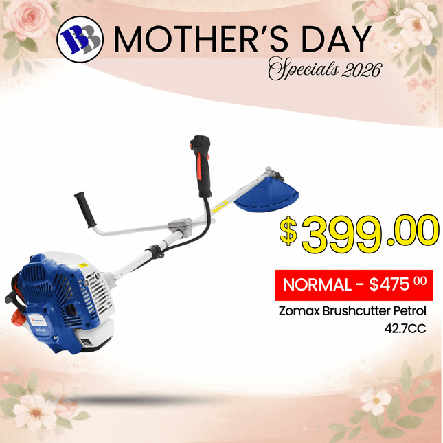 (MOTHERS DAY SPECIAL) Zomax Brushcutter Petrol 42.7CC  - "PICKUP FROM BLUEBIRD LUMBER & HARDWARE VAITELE ONLY"