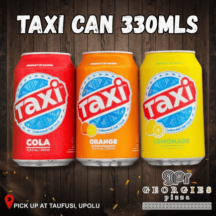 Taxi Can 330ml (Assorted) “PICKUP FROM GEORGIES PIZZA TAUFUSI, UPOLU”